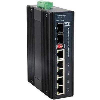 Level One Conmutador Gigabit Industrial Levelone Ies-0600, 6 Puertos, 1 Sfp, 1 Sfp/rj45 Combinado Level One Conmutador Gigabit Industrial Levelone Ies-0600, 6 Puertos, 1 Sfp, 1 Sfp/rj45 Combinado