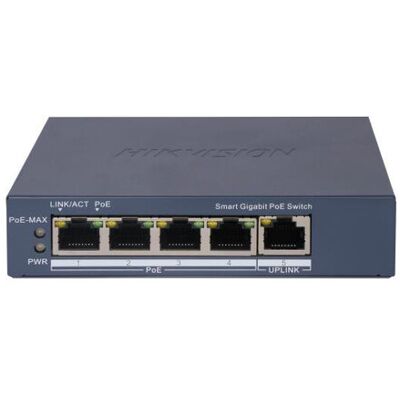 Hikvision Switch Gigabit Poe Repeater 4 X Gigabit Poe Port (output), 1 X Gigabit Poe Port (input) Hikvision Switch Gigabit Poe Repeater 4 X Gigabit Poe Port (output), 1 X Gigabit Poe Port (input)