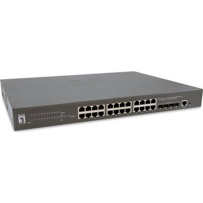 Level One Gtp-2871, Conmutador Gigabit Poe Administrado L3 Lite De 28 Puertos, 4 X 10g Sfp+, Poe 802.3af/at, Salidas Poe De 24 Puertos Level One Gtp-2871, Conmutador Gigabit Poe Administrado L3 Lite De 28 Puertos, 4 X 10g Sfp+, Poe 802.3af/at, Salidas Poe De 24 Puertos