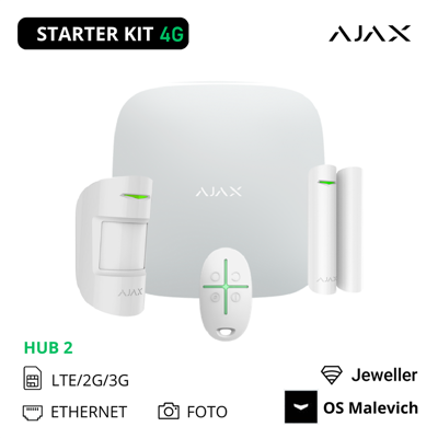 Kit de Sistema de Seguridad Ajax Inalámbrico Hub 2 4G Kit de Sistema de Seguridad Ajax Inalámbrico Hub 2 4G