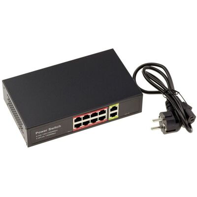 OEM Conmutador Gigabit Ethernet Poe+ - Marca - 8 Puertos Rj45 - 2 Puertos De Enlace Ascendente - 30 W - Carcasa Metálica OEM Conmutador Gigabit Ethernet Poe+ - Marca - 8 Puertos Rj45 - 2 Puertos De Enlace Ascendente - 30 W - Carcasa Metálica