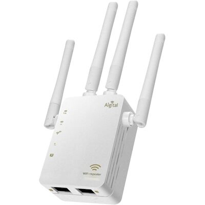 OEM Wifi Repeater - 1200 Mbps Dual Band 2,4 Ghz Y 5 Ghz - 4 Antenas 2 Dbi - Puerto Ethernet Lan - Alcance Hasta 200 M² - Compatible Con Todos Los Routers Wifi - 1 Unidad OEM Wifi Repeater - 1200 Mbps Dual Band 2,4 Ghz Y 5 Ghz - 4 Antenas 2 Dbi - Puerto Ethernet Lan - Alcance Hasta 200 M² - Compatible Con Todos Los Routers Wifi - 1 Unidad