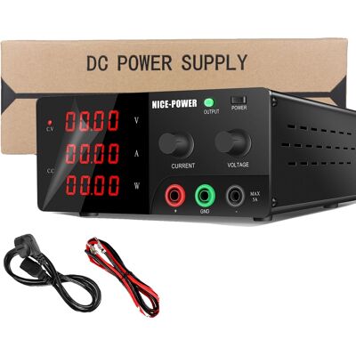 OEM Fuente De Alimentación De Cc, Salida Ajustable, Pantalla De Alta Precisión, Color Negro, 0-30v 0-30a 0-900w OEM Fuente De Alimentación De Cc, Salida Ajustable, Pantalla De Alta Precisión, Color Negro, 0-30v 0-30a 0-900w