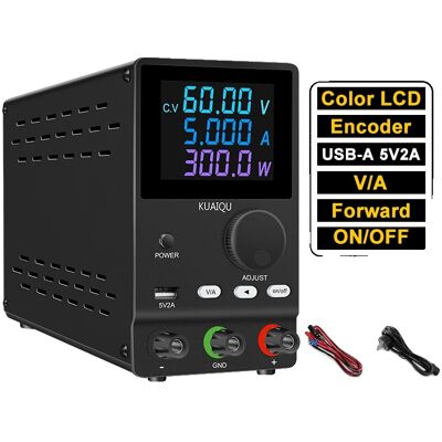 OEM Fuente De Alimentación De Cc, Voltaje Ajustable, Alta Precisión, 60v 5a 300w Negra OEM Fuente De Alimentación De Cc, Voltaje Ajustable, Alta Precisión, 60v 5a 300w Negra