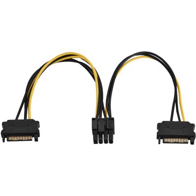 OEM Adaptador De Cable De Alimentación Sata Macho De 15 Pines A Pci-e Hembra De 8 Pines, 0,2 Metros. OEM Adaptador De Cable De Alimentación Sata Macho De 15 Pines A Pci-e Hembra De 8 Pines, 0,2 Metros.