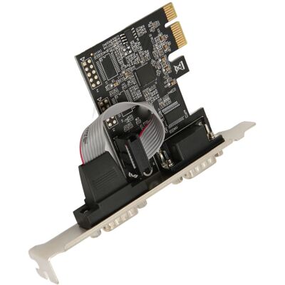 OEM Adaptador Convertidor Rs232, Compatible Con La Especificación Pci Express, Controlador Serie Rs232 De 2 Puertos Con Puerto Com Db9 De Grado Industrial Y Búfer Fifo De 256 Bytes, Su OEM Adaptador Convertidor Rs232, Compatible Con La Especificación Pci Express, Controlador Serie Rs232 De 2 Puertos Con Puerto Com Db9 De Grado Industrial Y Búfer Fifo De 256 Bytes, Su