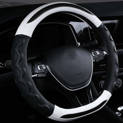 OEM Funda De Cuero Para Volante, Antideslizante, De Fibra Transpirable, Tipo Universal, Apta Para La Mayoría De Los Modelos De Coche, Disponible En Blanco Y Negro, Con Forma De D. OEM Funda De Cuero Para Volante, Antideslizante, De Fibra Transpirable, Tipo Universal, Apta Para La Mayoría De Los Modelos De Coche, Disponible En Blanco Y Negro, Con Forma De D.