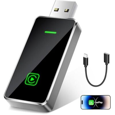 OEM Adaptador Inalámbrico Carplay, Compatible Con Iphones, Convierte El Cable De Fábrica En Un Dongle Carplay Inalámbrico, Plug & Play Para Ios 12+ Y Vehículos A Partir Del Año Modelo 2019 En Adelante, Co OEM Adaptador Inalámbrico Carplay, Compatible Con Iphones, Convierte El Cable De Fábrica En Un Dongle Carplay Inalámbrico, Plug & Play Para Ios 12+ Y Vehículos A Partir Del Año Modelo 2019 En Adelante, Co