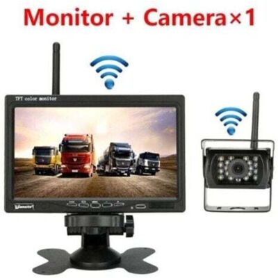 OEM Cámara De Marcha Atrás Inalámbrica Para Vehículos, Monitor Lcd De 7 Pulgadas Para Camiones, Autobuses, Autocaravanas, Remolques, Excavadoras, 12v-24v, Resistente Al Agua Ip67, Ángulo De Visión De 120° OEM Cámara De Marcha Atrás Inalámbrica Para Vehículos, Monitor Lcd De 7 Pulgadas Para Camiones, Autobuses, Autocaravanas, Remolques, Excavadoras, 12v-24v, Resistente Al Agua Ip67, Ángulo De Visión De 120°