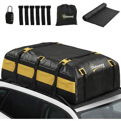 Outsunny Bolsa De Techo Para Coche 594l, Impermeable Con 6 Correas Ajustables, Alfombrilla Antideslizante, Ganchos, Adecuada Para Todos Los Vehículos Outsunny Bolsa De Techo Para Coche 594l, Impermeable Con 6 Correas Ajustables, Alfombrilla Antideslizante, Ganchos, Adecuada Para Todos Los Vehículos
