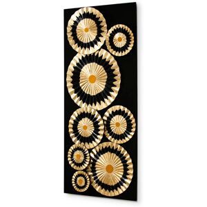 FIJALO Skulptur 80x7x180 Schwarz/goldenes Holz/schwarzes Vertikales Holz/fotos Für Alle Stile, Um Zu Hause Eine Note Zu Verleihen FIJALO Skulptur 80x7x180 Schwarz/goldenes Holz/schwarzes Vertikales Holz/fotos Für Alle Stile, Um Zu Hause Eine Note Zu Verleihen