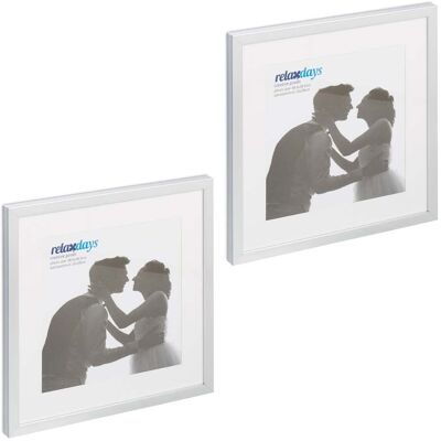 HELLOSHOP26 Lote De 2 Marcos De Fotos Cuadrados 41 X 41 X 2,5 Cm Para Apoyar O Colgar Estilo Moderno De Plástico Negro 130013224 HELLOSHOP26 Lote De 2 Marcos De Fotos Cuadrados 41 X 41 X 2,5 Cm Para Apoyar O Colgar Estilo Moderno De Plástico Negro 130013224