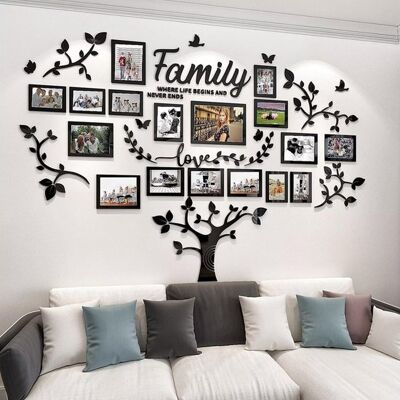 OEM Decoración De Pared Diy, Pegatinas De Árbol Genealógico Para Sala De Estar, Decoración De Pared Con Collage De Marcos De Fotos 3d, Pared De Fotos OEM Decoración De Pared Diy, Pegatinas De Árbol Genealógico Para Sala De Estar, Decoración De Pared Con Collage De Marcos De Fotos 3d, Pared De Fotos
