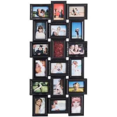 HELLOSHOP26 Portafotos Múltiple Diseño Moderno Para 18 Fotos 104 X 54 X 2,5 Cm De Plástico Blanco 130006879 HELLOSHOP26 Portafotos Múltiple Diseño Moderno Para 18 Fotos 104 X 54 X 2,5 Cm De Plástico Blanco 130006879