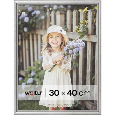 Woltu Marco De Fotos – Moderno, Para Pared – 30x40 Cm – Plateado Woltu Marco De Fotos – Moderno, Para Pared – 30x40 Cm – Plateado