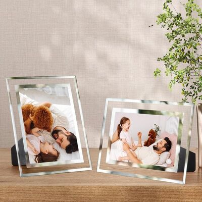 OEM Marcos De Fotos De 13x18 Pulgadas, Marco De Fotos De Cristal Para Bodas, Varias Fotos, Juego De 2, Regalo De Cumpleaños OEM Marcos De Fotos De 13x18 Pulgadas, Marco De Fotos De Cristal Para Bodas, Varias Fotos, Juego De 2, Regalo De Cumpleaños