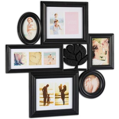 HELLOSHOP26 Portafotos De Pared Tipo Collage 70,5 X 70,5 X 3,5 Cm Decorativo Para 10 Fotos De Plástico Negro 130010461 HELLOSHOP26 Portafotos De Pared Tipo Collage 70,5 X 70,5 X 3,5 Cm Decorativo Para 10 Fotos De Plástico Negro 130010461