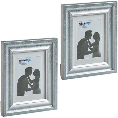 HELLOSHOP26 Set De 2 Marcos De Fotos Decorativos De Diseño Antiguo 25 X 20 X 2 Cm De Plástico Negro 130013201 HELLOSHOP26 Set De 2 Marcos De Fotos Decorativos De Diseño Antiguo 25 X 20 X 2 Cm De Plástico Negro 130013201