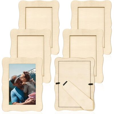 OEM 6 Marcos De Fotos De Madera Sin Acabado De 10x15 Cm - Borde Rectangular - Decoración De Madera Para Fiestas Diy OEM 6 Marcos De Fotos De Madera Sin Acabado De 10x15 Cm - Borde Rectangular - Decoración De Madera Para Fiestas Diy