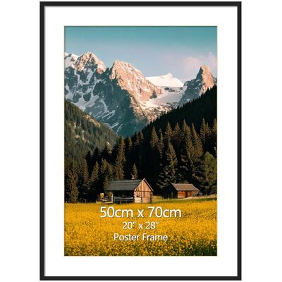 OEM Marco Para Póster Fotográfico De 50x70 Cm, Color Negro, De Aluminio, Tamaño B2. OEM Marco Para Póster Fotográfico De 50x70 Cm, Color Negro, De Aluminio, Tamaño B2.