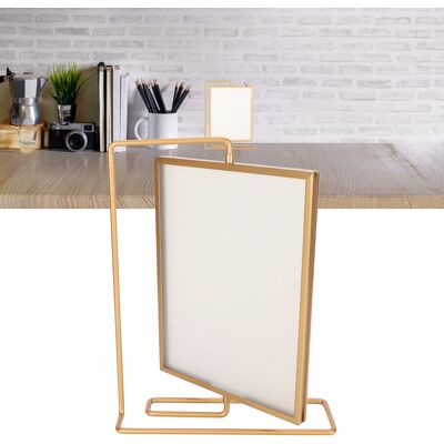 OEM Marco De Fotos Giratorio De Doble Cara, Fabricado En Metal Color Oro, Marco Giratorio Flotante Y5578 Para La Oficina En Casa. OEM Marco De Fotos Giratorio De Doble Cara, Fabricado En Metal Color Oro, Marco Giratorio Flotante Y5578 Para La Oficina En Casa.