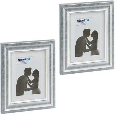 HELLOSHOP26 Lote De 2 Marcos De Fotos Para Colocar O Colgar 26,5 X 21,5 Cm Decoración Vintage De Plástico Negro 130013203 HELLOSHOP26 Lote De 2 Marcos De Fotos Para Colocar O Colgar 26,5 X 21,5 Cm Decoración Vintage De Plástico Negro 130013203