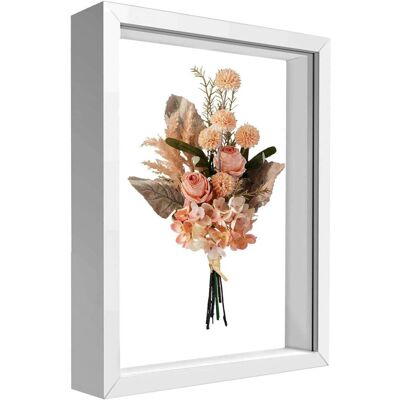Fotolijst - 20x29 Cm - A4 - Diepe Lijst Voor Foto's Kunstwerken Medailles Gedroogde Bloemen - Wit - 1 Unidad Fotolijst - 20x29 Cm - A4 - Diepe Lijst Voor Foto's Kunstwerken Medailles Gedroogde Bloemen - Wit - 1 Unidad
