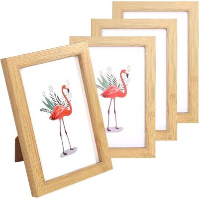 OEM Juego De 4 Marcos De Fotos (10 X 15 Cm) - Marcos De Fotos De Madera Para El Dormitorio, La Oficina, El Salón O Una Pared De Fotos. OEM Juego De 4 Marcos De Fotos (10 X 15 Cm) - Marcos De Fotos De Madera Para El Dormitorio, La Oficina, El Salón O Una Pared De Fotos.