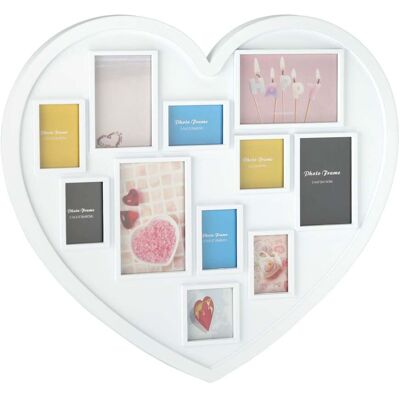 HELLOSHOP26 Portafotos De Corazón Collage Para 11 Fotos 46,5 X 53 X 2 Cm Diseño Decorativo Moderno De Plástico Negro 130010653 HELLOSHOP26 Portafotos De Corazón Collage Para 11 Fotos 46,5 X 53 X 2 Cm Diseño Decorativo Moderno De Plástico Negro 130010653