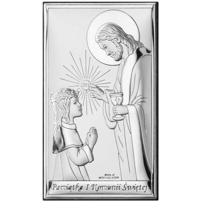 OEM Imagen De Plata Del Señor Jesús Con Una Niña, Recuerdo De La Primera Comunión + Grabado 761 6 X 11 Cm OEM Imagen De Plata Del Señor Jesús Con Una Niña, Recuerdo De La Primera Comunión + Grabado 761 6 X 11 Cm