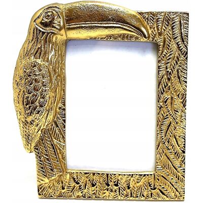 OEM Marco De Fotos Dorado Con Un Tucán OEM Marco De Fotos Dorado Con Un Tucán
