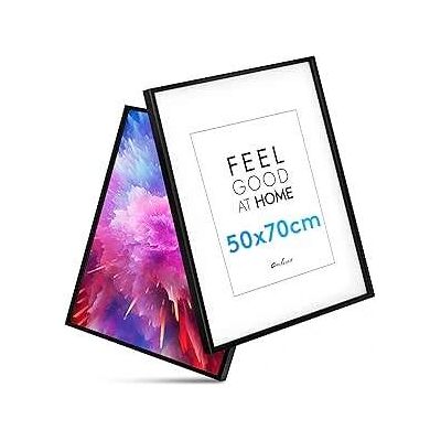 OEM Marco Para Fotos Y Pósteres De 50x70 Cm (2 Unidades) - Madera Negra Con Plexiglás OEM Marco Para Fotos Y Pósteres De 50x70 Cm (2 Unidades) - Madera Negra Con Plexiglás