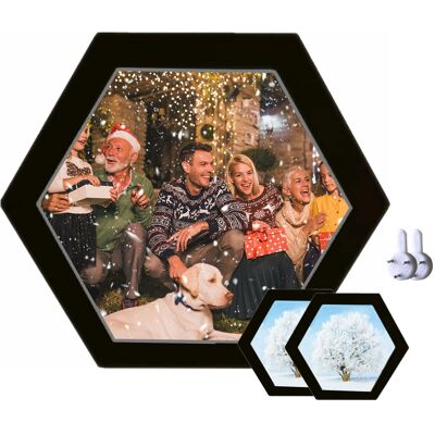 OEM Marco De Fotos Hexagonal De Madera Para Colgar, Ideal Para Decorar Tu Hogar U Oficina. Marco De Pared Moderno Y Minimalista Con Aspecto De Madera Y Clavo Invisible (20 Cm, Blanco). OEM Marco De Fotos Hexagonal De Madera Para Colgar, Ideal Para Decorar Tu Hogar U Oficina. Marco De Pared Moderno Y Minimalista Con Aspecto De Madera Y Clavo Invisible (20 Cm, Blanco).
