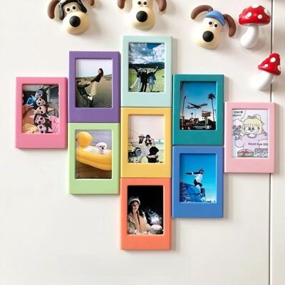 OEM Juego De 9 Marcos De Fotos Magnéticos Oblongos De Estilo Bohemio: Mini Imanes Para Fotos, La Cocina Y La Oficina (7,6 Cm) OEM Juego De 9 Marcos De Fotos Magnéticos Oblongos De Estilo Bohemio: Mini Imanes Para Fotos, La Cocina Y La Oficina (7,6 Cm)
