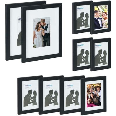 HELLOSHOP26 Lote De 10 Marcos De Fotos Decorativos Para Paredes O Mesas 28 X 23 Cm Acabado Simple En Mdf Negro 130013262 HELLOSHOP26 Lote De 10 Marcos De Fotos Decorativos Para Paredes O Mesas 28 X 23 Cm Acabado Simple En Mdf Negro 130013262