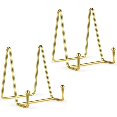 OEM Sujetalibros, Soporte De Caballete, Marco De Fotos, Caballete De Hierro Para Platos, Fotos, Libros, Cuadros, Marcos De Fotos, Juego De 2, Dorado OEM Sujetalibros, Soporte De Caballete, Marco De Fotos, Caballete De Hierro Para Platos, Fotos, Libros, Cuadros, Marcos De Fotos, Juego De 2, Dorado