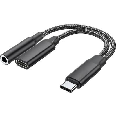 OEM Adaptador Usb-c A Conector De 3,5 Mm Con Carga Rápida, Adaptador De Carga Pd De 60 W Tipo C 2 En 1, Adaptador De Cable De Audio Para Auriculares Tipo C Trenzado Para Xiaomi, Ipad Pro, Samsung, Huawei, OEM Adaptador Usb-c A Conector De 3,5 Mm Con Carga Rápida, Adaptador De Carga Pd De 60 W Tipo C 2 En 1, Adaptador De Cable De Audio Para Auriculares Tipo C Trenzado Para Xiaomi, Ipad Pro, Samsung, Huawei,