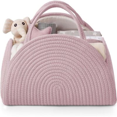 OEM Bolso Cambiador - Cesta Cambiador - Caja Cambiador Tejida - Cesta De Almacenamiento - Caja De Almacenamiento - Rosa OEM Bolso Cambiador - Cesta Cambiador - Caja Cambiador Tejida - Cesta De Almacenamiento - Caja De Almacenamiento - Rosa