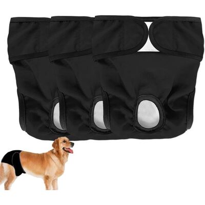 OEM Pañales Higiénicos Para Perras, Altamente Absorbentes, Lavables Y Reutilizables, Protegen A Tu Perra, Paquete De 3 (negro, Talla Xs) OEM Pañales Higiénicos Para Perras, Altamente Absorbentes, Lavables Y Reutilizables, Protegen A Tu Perra, Paquete De 3 (negro, Talla Xs)