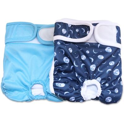 OEM Pañales Lavables Para Perras - A Prueba De Fugas - Reutilizables - Con Broches Ajustables - 2 Unidades - Talla S - Modelo B OEM Pañales Lavables Para Perras - A Prueba De Fugas - Reutilizables - Con Broches Ajustables - 2 Unidades - Talla S - Modelo B