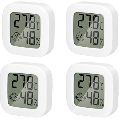 OEM Paquete De 4 Termómetros De Interior, Mini Termómetros E Higrómetros De Alta Precisión Con Icono De Aire, Ideales Para La Cocina, La Habitación Del Bebé, Invernaderos, Almacenes Y Oficinas -crezuo OEM Paquete De 4 Termómetros De Interior, Mini Termómetros E Higrómetros De Alta Precisión Con Icono De Aire, Ideales Para La Cocina, La Habitación Del Bebé, Invernaderos, Almacenes Y Oficinas -crezuo