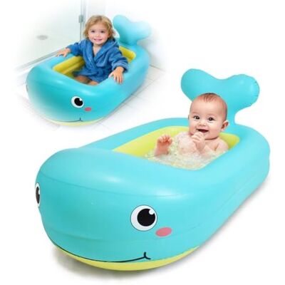 OEM Bañera Inflable Con Forma De Ballena Para Bebés - Bañera Portátil Plegable Para Viajes - Ideal Para El Hogar Y Para Viajar - Azul OEM Bañera Inflable Con Forma De Ballena Para Bebés - Bañera Portátil Plegable Para Viajes - Ideal Para El Hogar Y Para Viajar - Azul