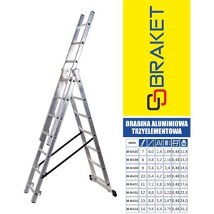 Escalera de aluminio Drabest PRO - 7 peldaños - Carga 150 kg - Profesional Escalera de aluminio Drabest PRO - 7 peldaños - Carga 150 kg - Profesional