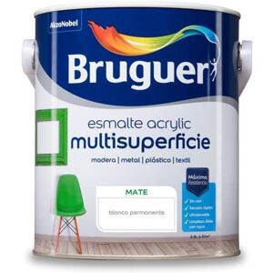 Bruguer - Acrílico Multisuperficie Esmalte al agua - Blanco Permanente - 2,5L Bruguer - Acrílico Multisuperficie Esmalte al agua - Blanco Permanente - 2,5L