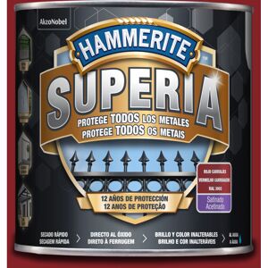 Hammerite - Superia Esmalte antioxidante al agua Satinado Rojo carruajes 2,5 l - Rojo carruajes - 2,5 L - Paint Hammerite - Superia Esmalte antioxidante al agua Satinado Rojo carruajes 2,5 l - Rojo carruajes - 2,5 L - Paint