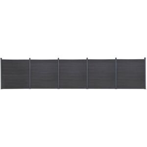 Juego De Paneles De Valla Wpc Gris 872x186 Cm Vidaxl Juego De Paneles De Valla Wpc Gris 872x186 Cm Vidaxl