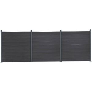 Vidaxl - Juego De Paneles De Valla Wpc Gris 526x186 Cm Vidaxl - Juego De Paneles De Valla Wpc Gris 526x186 Cm