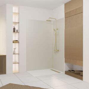 AURLANE Pack 2 Paneles Murales De Aluminio Marfil 120+90x210cm + Perfiles De Acabado Y Angular Oro Cepillado AURLANE Pack 2 Paneles Murales De Aluminio Marfil 120+90x210cm + Perfiles De Acabado Y Angular Oro Cepillado