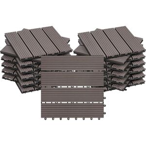 Woltu Losetas Para Suelo Exterior Wpc (22 Paneles, 30 X 30 Cm, Café) Woltu Losetas Para Suelo Exterior Wpc (22 Paneles, 30 X 30 Cm, Café)