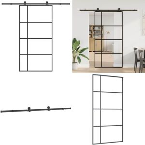 VIDAXL Puerta Corredera Set Herrajes Vidrio Esg Aluminio 102,5x205 Cm - Vidrio Templado - Aluminio VIDAXL Puerta Corredera Set Herrajes Vidrio Esg Aluminio 102,5x205 Cm - Vidrio Templado - Aluminio